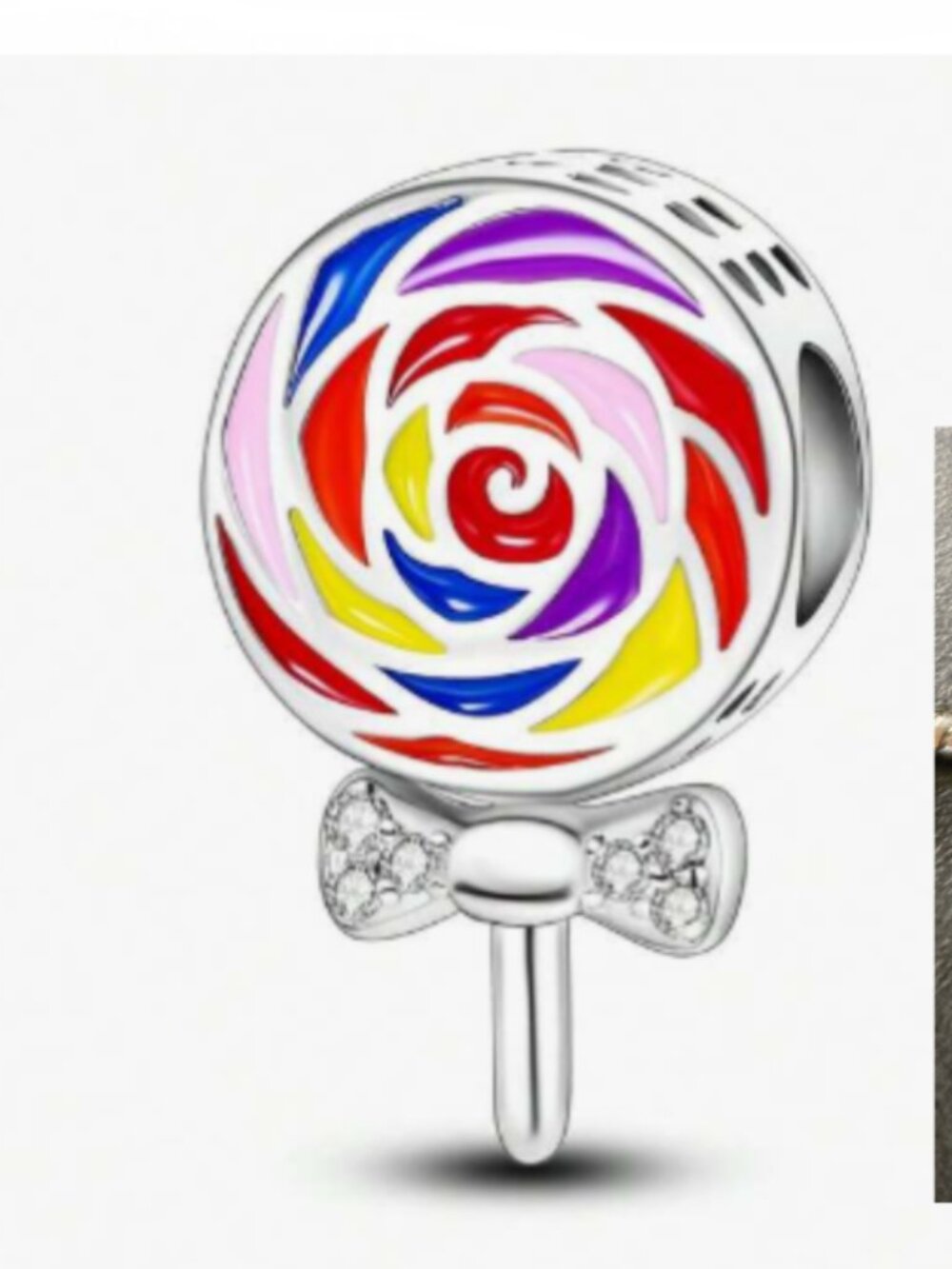 New Colorful Lollipop Candy Charm for Pandora Type Bracelet